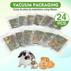 Fhiny 24 PCS Rabbit Timothy Hay Chips Toys, Natural Bunny Molar Treats with Herbal Flowers Rabbit Chew Toys for Teeth Small Animal Snacks for Rats Chinchillas Guinea Pigs Hamsters