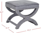Safavieh MCR4645 Mystic Upholstered Ottoman Color: Cream
