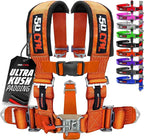 1pc Orange 5 Point Harness for Bucket Seat, Latch Release, 9 Color Options, Racing Harness 5 point, Race Car, UTV, RZR [6011]