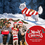 PETCARE Reindeer Christmas Dog Sweater Red Striped Cat Sweater Cartoon Elk Pet Vest Holiday Dog Clothes Puppy Sweaters for Small Medium Large Dogs Cats Fall Winter Outfits Xmas Dogs Costume,Large
