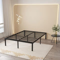 16 Inch King Bed Frame No Box Spring Needed, Heavy Duty King Platform Bed Frame Support Up to 3000 lbs, Easy Assembly, Noise Free, Black