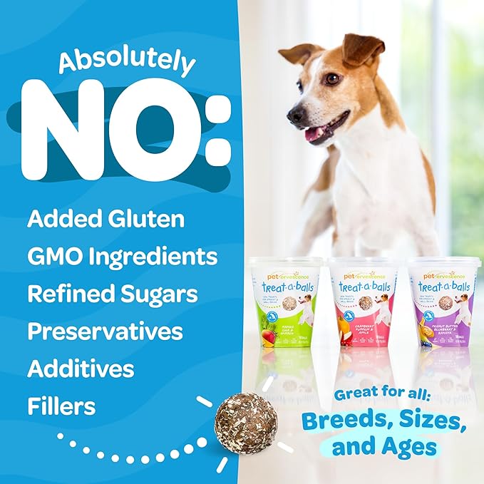 Mango, Chia, & Spinach Grain Free Dog Treats Soft - All Natural Dog Treats - Human Grade, Gluten Free, Non-GMO, Clean & Nutritious, Plant Based Vegan Ingredients - 18pk
