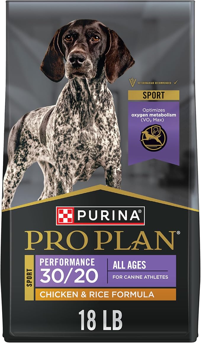 Purina Pro Plan Sport Performance 30/20 Chicken and Rice Formula High Protein Dog Food - 18 lb. Bag