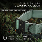 Made to ROAM Premium Explorer Control Collar - Adjustable Heavy Duty Nylon Dog Collar with Quick-Release Metal Buckle and Handle (Alaska Daybreak, Control Size 4)