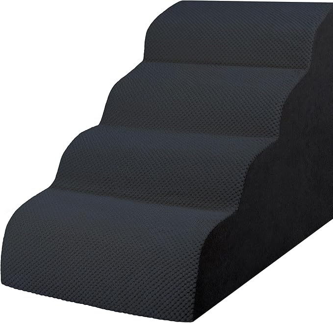 Dog Stairs for Small Dogs, High Density Foam Dog Steps, Extra Wide Non-Slip Pet Ramp for High Beds Or Couch, Soft Doggie Ladder for Dogs Injured, Older Pets, Small Cats
