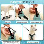 Gooby Escape Free Easy Fit X Step-in Dog Harness, Seattle Blue, X-Large | Patented escape-free, tightens on back-out; Choke-free X-frame + V-neck; Quick-release buckle; Reflective trim