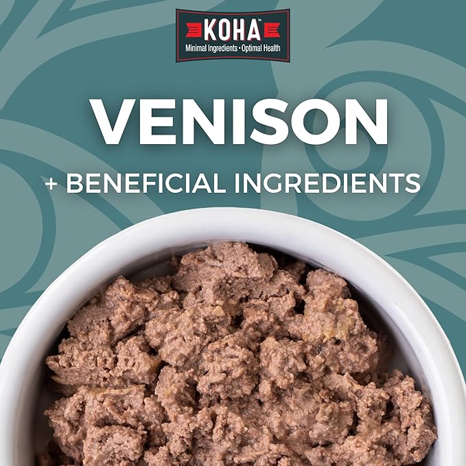 KOHA Limited Ingredient Diet Venison Entrée for Dogs - Grain Free Wet Dog Food with No Fillers - Sensitive Stomach Venison Dog Food, 13 oz - Trial Pack (3 Cans)