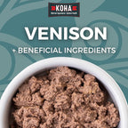 KOHA Limited Ingredient Diet Venison Entrée for Dogs - Grain Free Wet Dog Food with No Fillers - Sensitive Stomach Venison Dog Food, 13 oz - Trial Pack (3 Cans)
