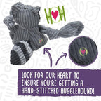 HuggleHounds Knottie Plush Dog Toy - Dog Stuffed Animal Toy, Puppy Toys, Squeaky Dog Toy for Small, Medium & Large Dogs, Soft Fleece, Durable Plush to Keep Them Busy - Henry Hedgehog, Large