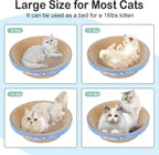 Cat Scratcher, 17.7x17.7 inches Cardboard Cat Scratchers for Indoor Cats, Large Cat Scratching Board, Round Bowl Cat Scratch Pad Bed with Catnip