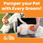 GoPets Curry Comb Bath Brush for Cleaning & Grooming, Silicone Shampoo Scrubber for Shedding & Massage, Rubber Dog Wash & Grooming Brush, Pet Bath Supplies for Long & Short Hair Dogs & Cats