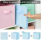 GRANNY SAYS 13 Inch Cube Storage Bins, Colorful Cube Storage Organizer, Fabric Storage Bins, Storage Cubes for Shelves, Closet, Toy Storage Bins for Kids Room, Play Room, Colour, 6-Pack