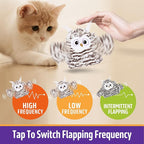 Interactive Cat Toy Rechargeable Automatic Chirping Owl Kitten Toy with Catnip, Auto Beating Wings Flying Bird Cat Toys for Indoor Cats to Play Alone, Never Boredom
