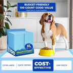 Dog Pee Pads Extra Large 28"x34" - 100 Pack Super Absorbent XLarge Puppy Pads 100 Count Leak-Proof Disposable XL Pet Potty Training Pads for Dogs, Puppies, Doggy