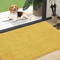 OLANLY Dog Door Mat for Muddy Paws 47x32, Absorbs Moisture and Dirt, Absorbent Non-Slip Washable Doormat, Quick Dry Chenille Mud Mat for Dogs, Entry Indoor Entryway Carpet for Inside Floor, Yellow