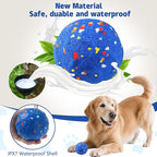 Interactive Dog Ball - Large E-TPU Automatic Vibrating Toy for Medium/Large Dogs, Motion-Activated Active Rolling Balls, Indoor/Outdoor Chew Proof Toy to Relieve Boredom & Anxiety(White,Large)