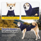 Dog Anxiety Vest,Pet Calming Hoodie Breathable Dog Anti-Anxiety Jacket for Thunder Fireworks and Separation,Blue M