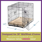Pet Dreams Dog Crate Pad - Washable Kennel Mat, Crate Pads for Dog Cages, Non-Toxic, Flat Indoor Cat Bed, Fits iCrate 18, 24, 30, 36, 42, 48 Inches (Pink, Large, 36")