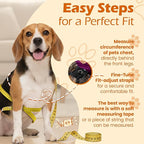 Bark Appeal Black No-Pull Dog Harness for Medium to Large Sized Pets – Adjustable, Reflective Vest with 3 Leash Clips for Added Control, Easy Walks & Training – Large