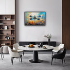Quorin Dragonfly Large Wall Art Abstract Dragonfly Pictures Wall Decor Colorful Canvas Print Painting Artwork for Bathroom Living Room Bedroom 36L x 24W