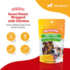 Beefeaters Sweet Potato Wrap with Chicken – Dog Treat. No Corn, Wheat, Soy or Gluten, Low Fat, Whole Muscle Jerky, Ideal for Training & Snacks