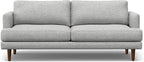 SIMPLIHOME Livingston 76-inch Wide Sofa in Mist Grey Woven-Blend Fabric, Handcrafted Loveseat Couch for Living Room or Family Room, Mid-Century Modern Style, Solid Wood Frame