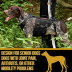 OneTigris Dog Lift Harness for Large Dogs, Dog Hip Support Brace, Full Body Lifter with Handles Invictus Multifunctional Mobility Assistance Vest for Back Legs (Black, Small)