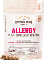 Rocco & Roxie Allergy Relief for Cats, Cat Supplements & Vitamins, Probiotics to Support Gut Health, Fish Oil for Skin, Sneezing and Itching from Seasonal Allergies, Tart Cherry Immune System Support