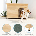 Large Solid Wooden Dog House,Suitable for Both Indoor and Outdoor, Suitable for Large Dogs and Animals of The Following Size, Easy to Clean,Can DIY,45.75" W x 31.25" D x 32.5" H