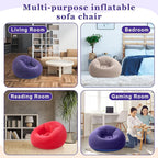 Realspring 12 Pcs Bean Bag Chairs for Adults Inflatable Chairs with Electric Air Pump,Blow up Couch Folding Portable Inflatable Couch Lazy Sofa for Reading Living Room Camping (Blue,Red,Coffee)