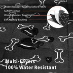 F-color SUV Cargo Liner for Dogs, Water Resistant Pet Cargo Cover Dog Seat Cover Mat for SUVs Sedans Vans with Bumper Flap Protector, Non-Slip, Large Size Universal Fit, Bone