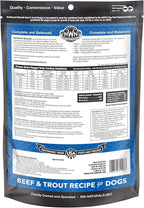 Northwest Naturals Freeze-Dried Beef & Trout Dog Food - Bite-Sized Nuggets - Grain-Free, High-Protein, Raw Diet, Human-Grade Ingredients, All Natural, Omega-3 for Skin & Coat, Made in USA, 25 Oz