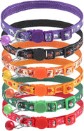 PUPTECK Thanksgiving Cat Collar with Bell 6 Packs Breakaway for Fall Halloween - Autumn Soft Adjustable Kitten Kitty Collars for Small Pet Puppy Bunny Christmas with Safety Release Buckle