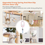 Rechargeable Electric Cat Teaser with Remote – Interactive Door Clip Toy for Cats, 2 Motion Modes (360° Spin & Irregular Jumping), Smart Auto Cat Toy for Exercise & Fun (Pink)