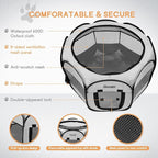 Goozii Pet Cat Playpen for Indoor Cats Enclosed, Puppy Dog Play Pen for Outdoor Travel Camping (Large Size, Light Grey)