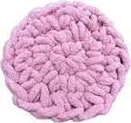 Cat Knitted Bed Mat, Extra-Soft Washable Warm Round Pads Cushions for Indoor Kittens, Cat Trees Towers, Perfect for Kneading and Sleeping (Pink,X-Large)