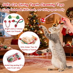 Retro Shaw Cat Chew Ropes 3PCS, Kitten Teething Toys for Indoor Cats, Natural Catnip Kicker Toys for Boredom Relief, Handmade Catnip Toys for Dental Health, Gift for Kitty