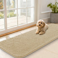 OLANLY Dog Door Mat for Muddy Paws 59x20, Absorbs Moisture and Dirt, Absorbent Non-Slip Washable Doormat, Quick Dry Chenille Mud Mat for Dogs, Entry Indoor Entryway Carpet for Inside Floor, Beige