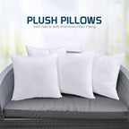 Utopia Bedding Throw Pillows (Set of 4, White), 20 x 20 Inches Pillows for Sofa, Bed and Couch Decorative Stuffer Pillow