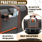 Small Dog Carrier Cage Soft Chihuahua/Softshell Big Cat Carrier Maine Coon/Pet Taxi Carrying Bag Over 25lbs / Top Loader Travel Kennel Brown