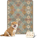 nunubaby Washable Pee Pads for Dogs, Stylish, Non-Slip and Leak-Proof Pee Mat. ultra-absorbent Reusable potty pad for Crates and Floors.(Cream/Multi, 18" x24" )