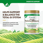 NaturVet – Advanced Probiotics & Enzymes - Plus Vet Strength PB6 Probiotic | Supports and Balances Pets with Sensitive Stomachs & Digestive Issues | for Dogs & Cats (1 lb)