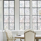 Kromapolis Window Film Privacy - Frosted Glass Decorative Film, Static Clings, No-Glue (17.5x118.1in)