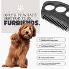 The Fur Hero, Pet hair comb - Skin Friendly Dog and Cat hair brush for Shedding with an embedded razor blade makes Pet Grooming easy, dog and cat accessories, Black