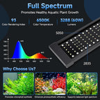 fishkeeper LED Aquarium Plant Light, 24/7 Full Spectrum Aquarium Light with 5 Nature Weather Mode, Auto On Off with Timer for 40-48 Inch Fish Tank, Adjustable Colors/Brightness with Memory Function