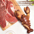KXK Indestructible Dog Toys for Aggressive Chewers, Chew Toys for Large Medium Breed, Tough Dog Toys with Real Beef Flavor, Durable Nylon Teething Chew Toys for Large Medium Small