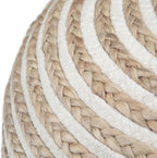 SIMPLIHOME Yolanda Boho Round Pouf in Natural Jute for the Living Room, Bedroom and Kids Room