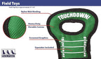 NFL Football Field DOG TOY with Squeaker. - MINNESOTA VIKINGS - For Tug, Toss, and Fetch. - Tough & Durable PET TOY