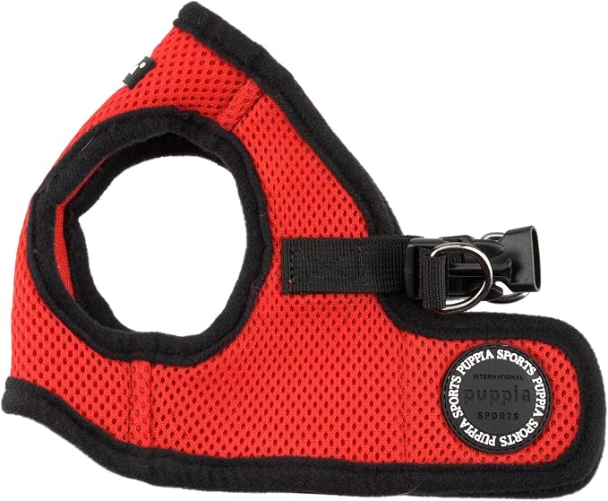 Puppia Soft Vest Dog Harness Step-in Padded Mesh No Choke No Pull Comfortable Walking Running Training for Small Medium Large Dogs, Red, XXX-Large