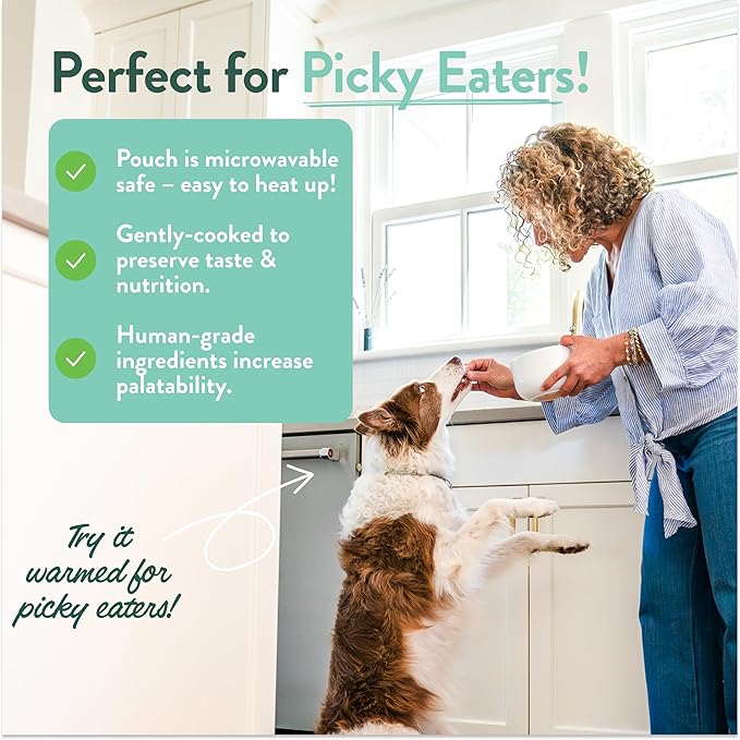 Portland Pet Food Company Fresh Dog Food Pouches - Human-Grade Topper Mix-Ins & Wet Pet Meals - Small & Large Breed Puppy & Senior Dogs - Gluten-Free Meal Toppers, Made in The USA - 12 Pack Variety